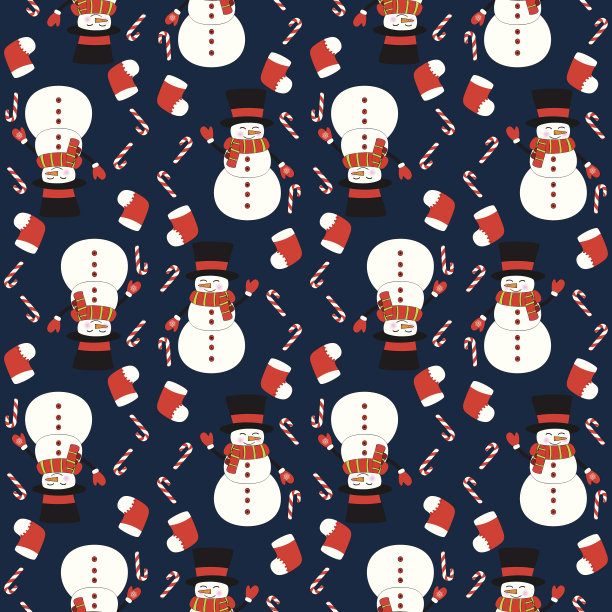 圣诞和新年的背景。无缝模式的节日设计。图片下载