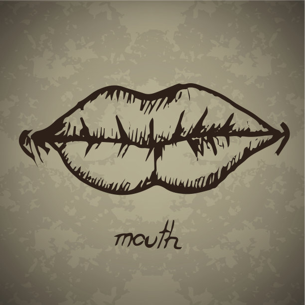 涂鸦人嘴图片下载