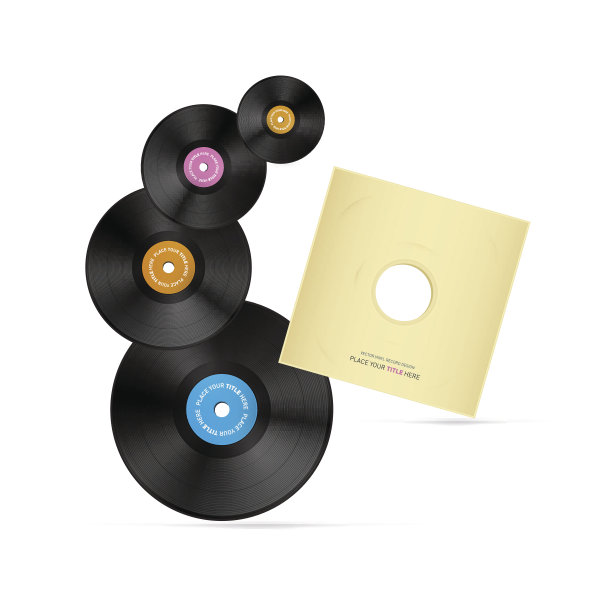 矢量黑胶唱片集图片下载