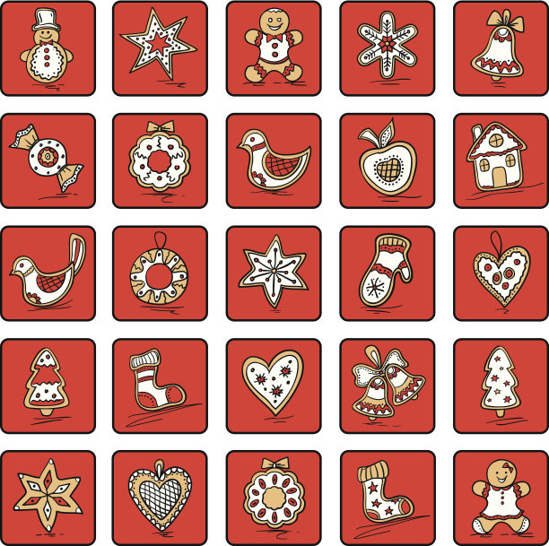 圣诞标志套装图片下载