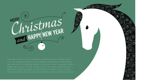 2014年马年明信片。图片下载