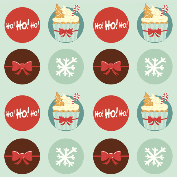 寒假圣诞和新年圆点图案。图片下载