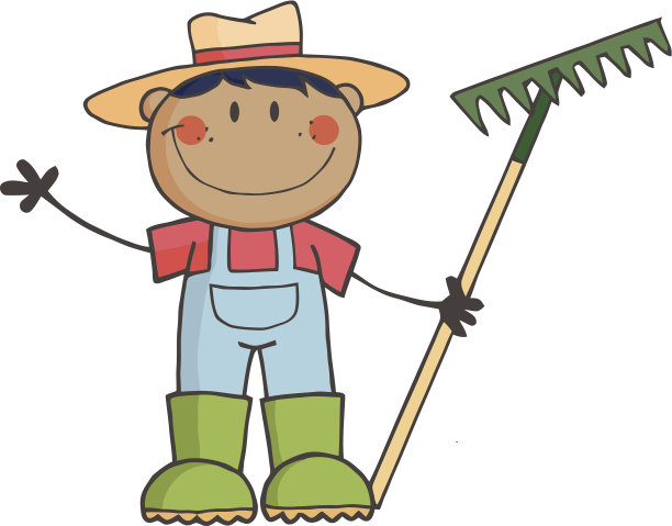 非裔美国园艺男孩挥手打招呼图片下载