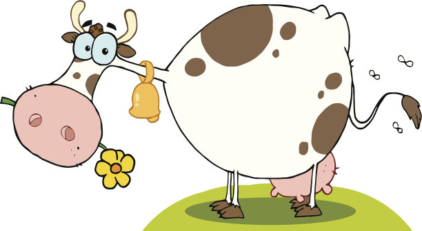 啃花的牛图片下载