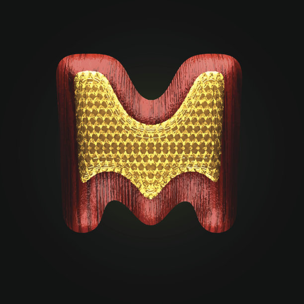 向量金色的数字与红木图片下载