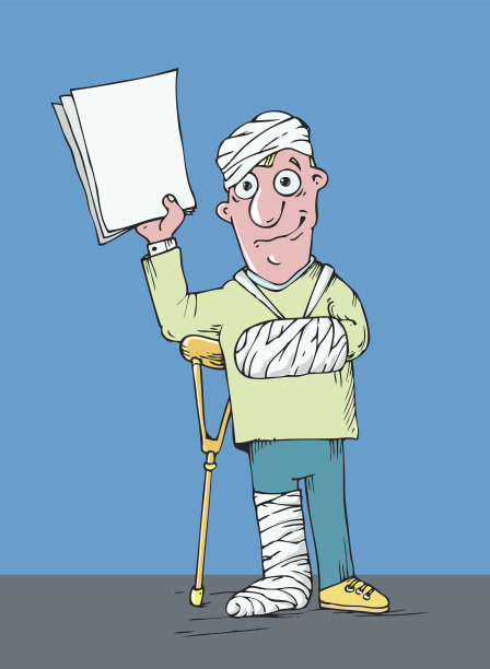 缠着绷带的人，受伤了图片下载