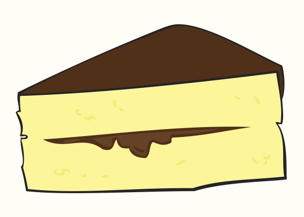 巧克力蛋糕片。图片下载