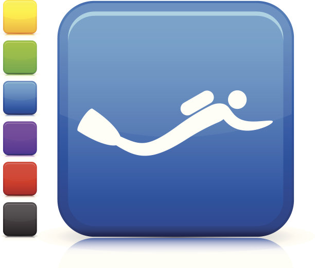 潜水广场互联网按钮图标图片下载