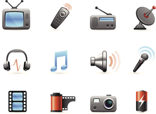 电子和媒体图标收集图片下载