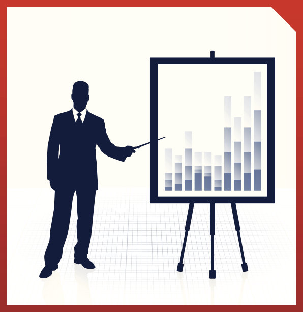 有财务图表背景的商人图片下载