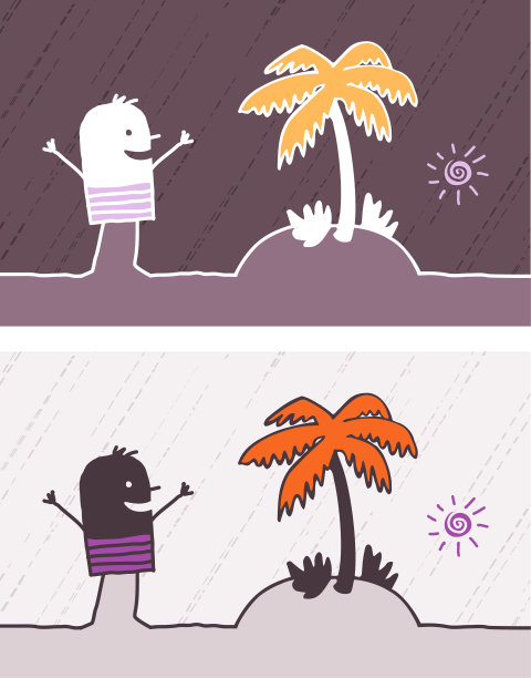 男人&岛图片下载