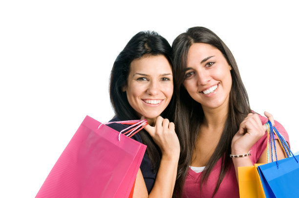 年轻女性朋友购物图片下载