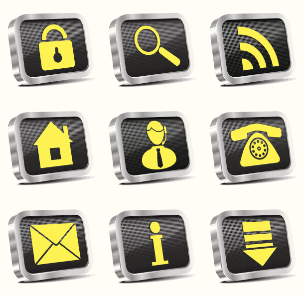 矩形金属web图标设置图片下载