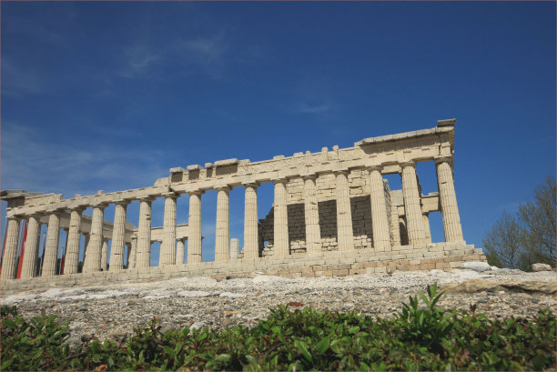 希腊雅典的帕台农神庙图片下载