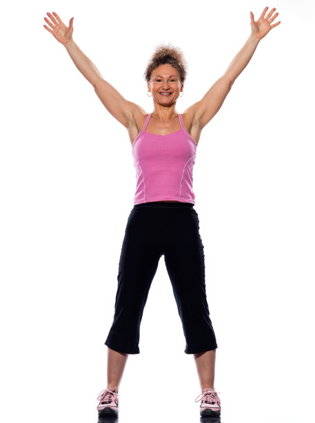 女人伸展姿势健身锻炼快乐快乐图片下载