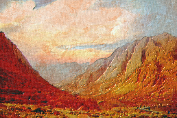 山水原画油画图片下载