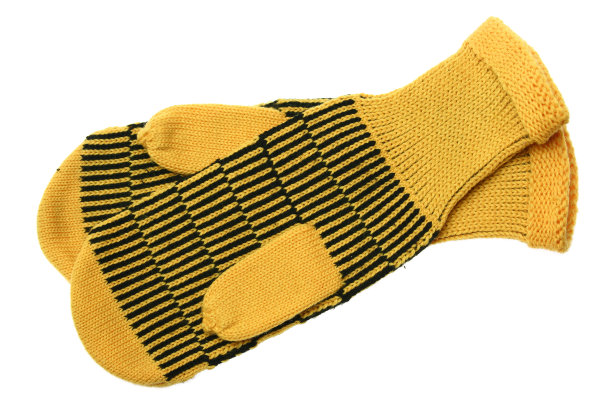 黄色羊毛手套图片下载
