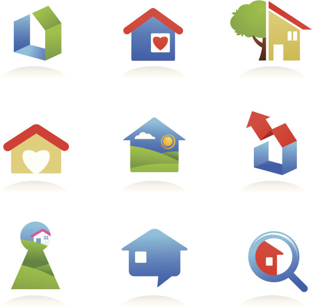 房地产图标集图片下载