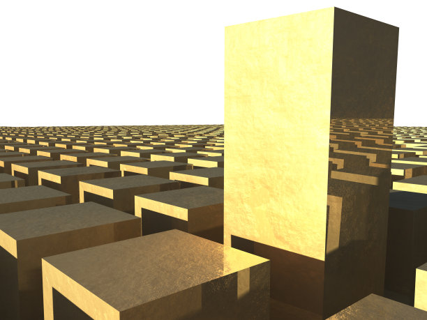 黄金块3D渲染图片下载