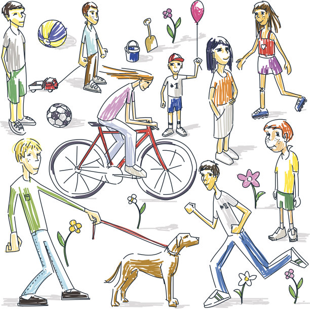 玩的孩子素材图片