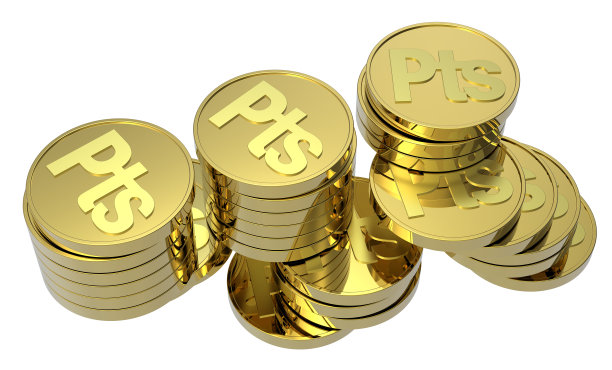 成堆的金币孤立在白色的背景上素材图片