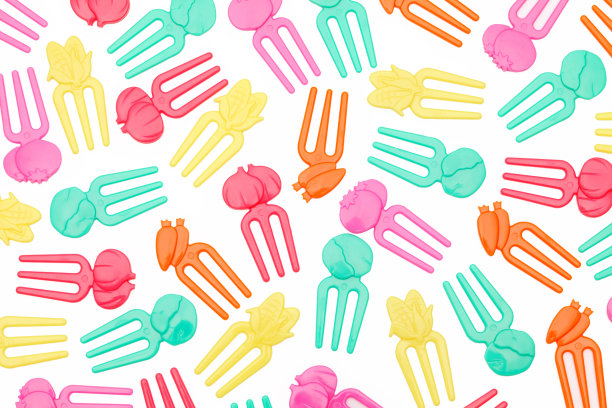 色彩斑斓的叉子图片下载