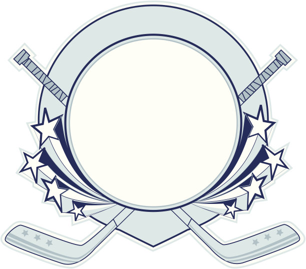 曲棍球横幅模板的数字插图图片下载