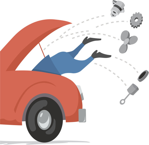 人修理汽车图片下载