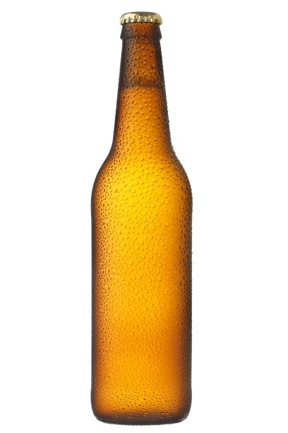啤酒瓶与冷凝隔离图片下载