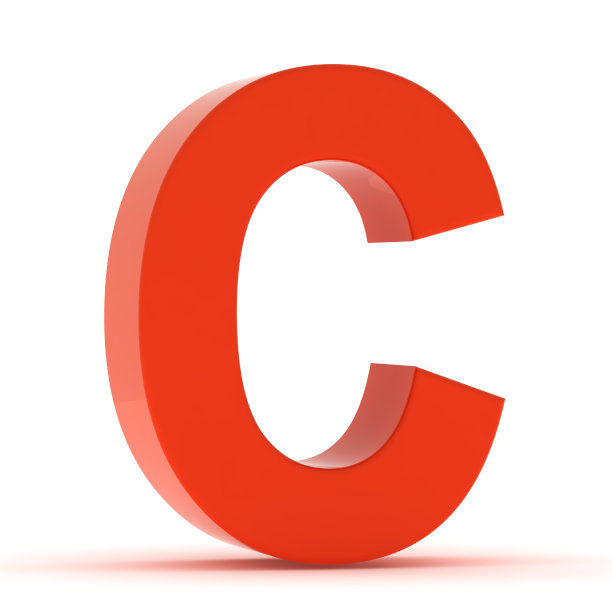 字母C -红色塑料图片下载