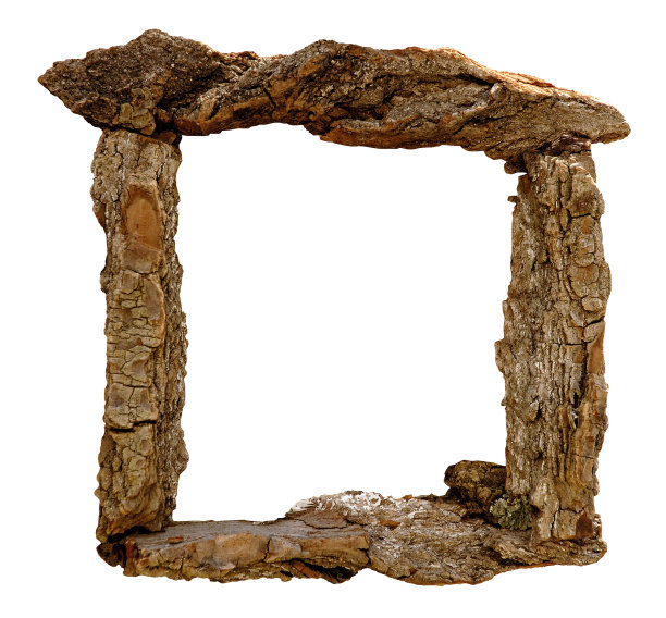 木画边缘背景孤立在白色上图片下载