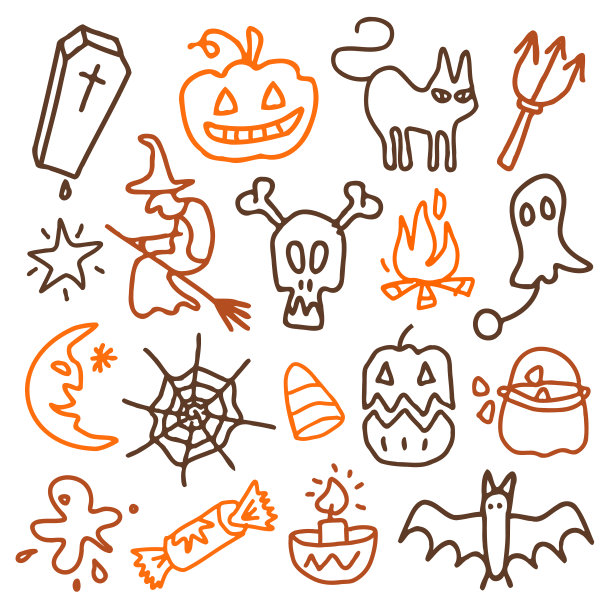 粗略的万圣节图标图片下载