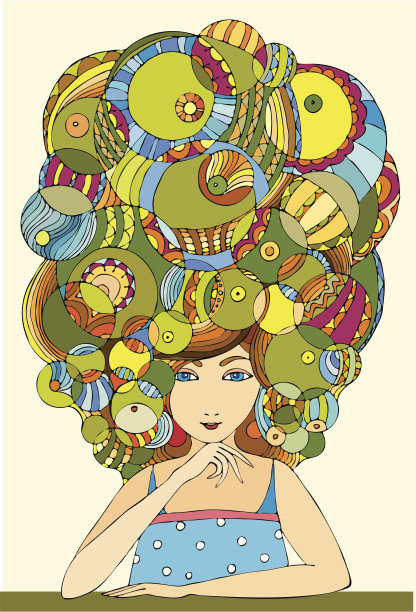 女孩的头发图片下载