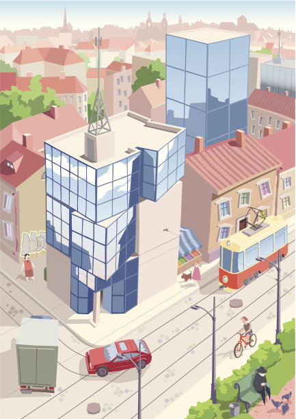 古老的欧洲城市素材图片