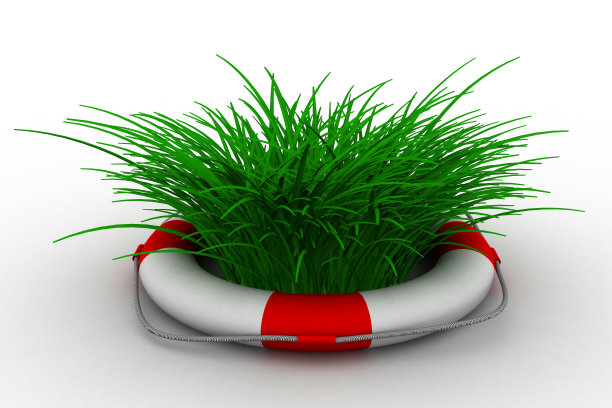 白色背景上的救生圈。孤立的三维图像图片下载