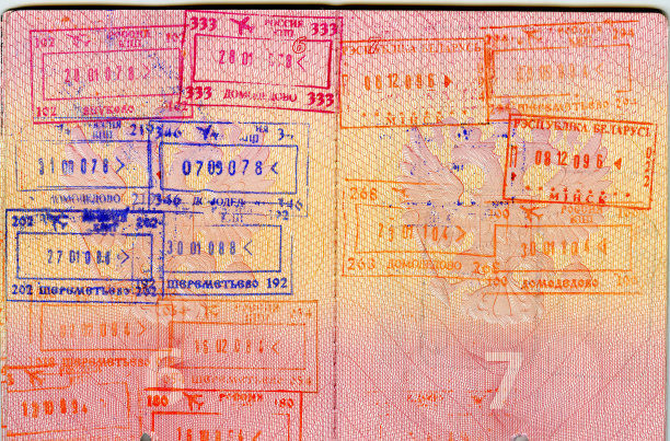 护照的邮票。俄罗斯图片下载