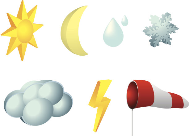 3D天气图标集图片下载