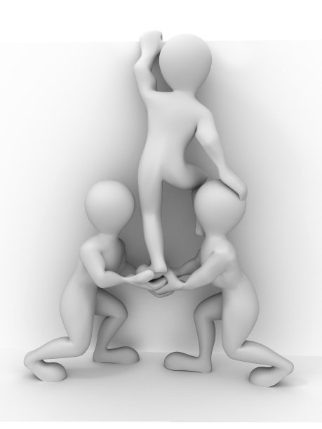 抽象的团队合作。3 d图片下载