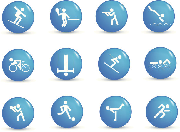 运动人物图标套装图片下载