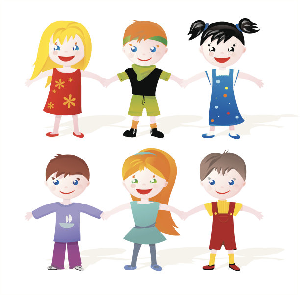 孩子们手牵着手图片下载