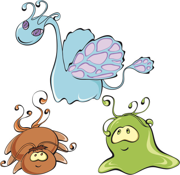 积极的怪物。素材图片