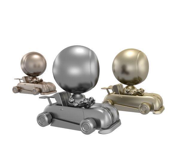 三位时尚赛车的冠军图片下载