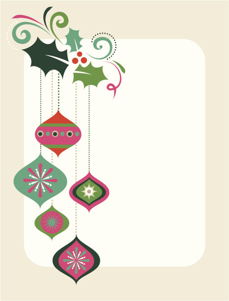 一个装饰性的圣诞装饰物背景图片下载