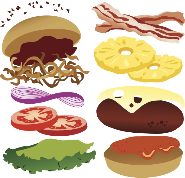 夏威夷汉堡图片下载