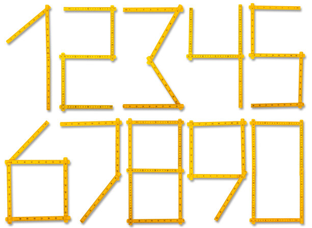 木工尺看起来像数字。图片下载