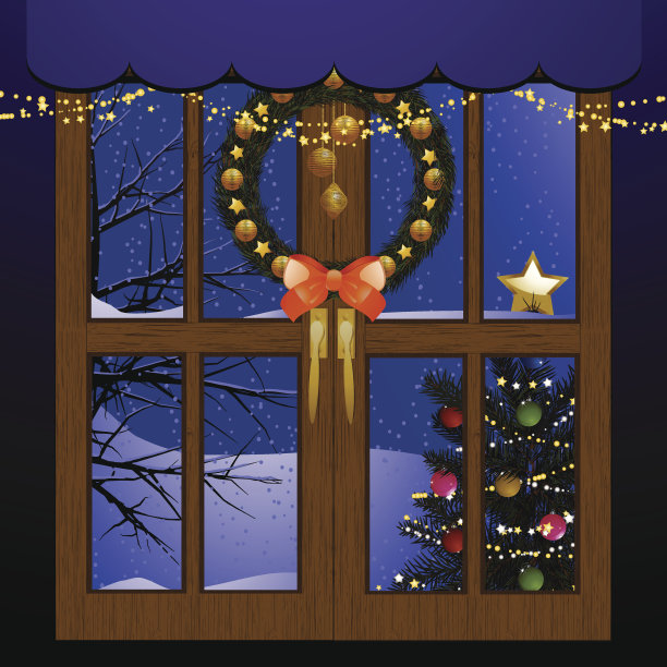 圣诞节的窗口图片下载