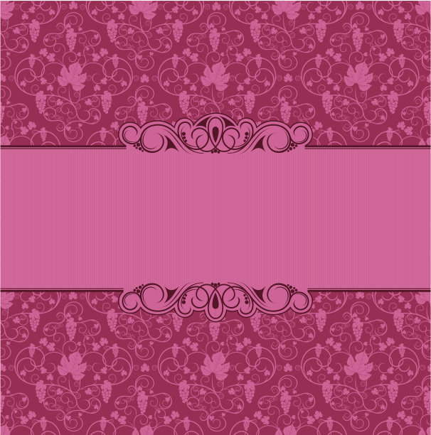 葡萄酒主题框架与无缝背景图片下载