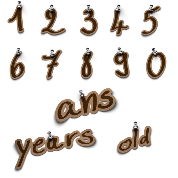 数字和图钉在白色图片下载