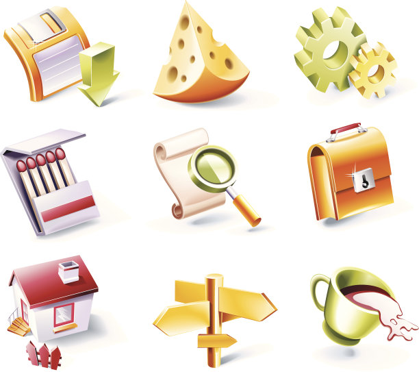 卡通风格图标集图片下载