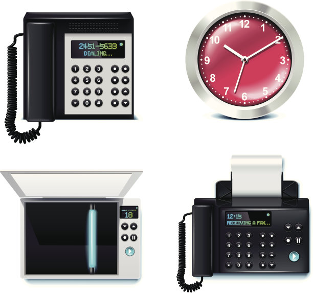 办公室对象图标集图片下载